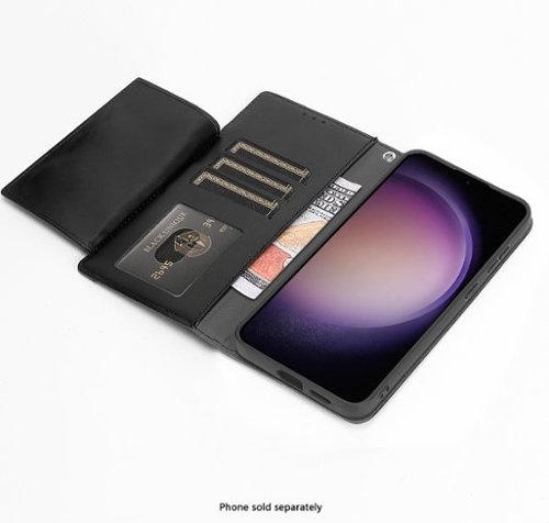 SaharaCase Indy Series Leather Folio Wallet Case for Samsung Galaxy S25 - Scorpion Black SHOP ONLINE