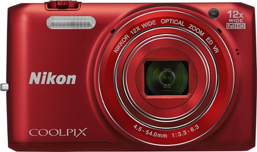  Nikon - Coolpix S6800 16.0-Megapixel Digital Camera - Red