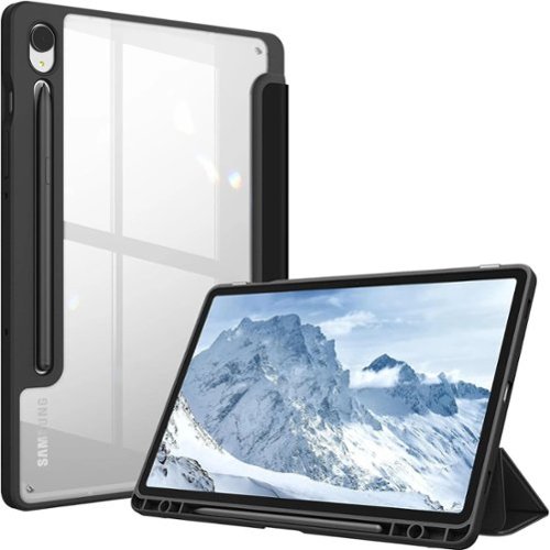 Kitcheniva - Slim Hybrid Protective Case For Samsung Galaxy Tab S10 FE/S9 FE/S9 10.9''–11'' Tablet - Black-Front_Standard 