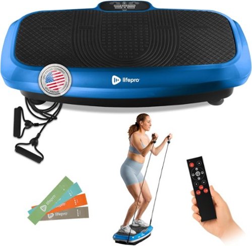 LifePro - Turbo 3D Vibration Plate Exercise Machine – Dual Motor Whole Body Platform for Pain Relief, Recovery & Fitness - Blue-Front_Standard 