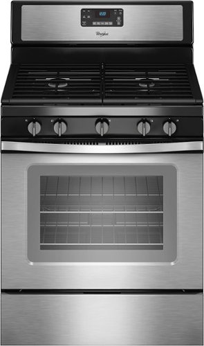  Whirlpool - 5.0 Cu. Ft. Self-Cleaning Freestanding Gas Convection Range - Stainless steel