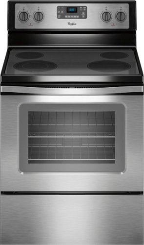  Whirlpool - 5.3 Cu. Ft. Self-Cleaning Freestanding Electric Range - Stainless steel