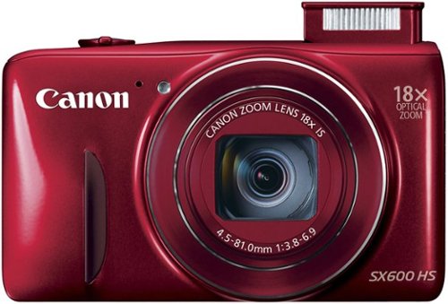  Canon - PowerShot SX-600 16.0-Megapixel Digital Camera - Red