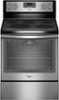 Whirlpool - 6.4 Cu. Ft. Self-Cleaning Freestanding Electric Convection Range - Stainless steel-Front_Standard