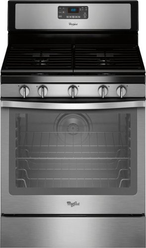  Whirlpool - 5.8 Cu. Ft. Self-Cleaning Freestanding Gas Convection Range - Stainless steel