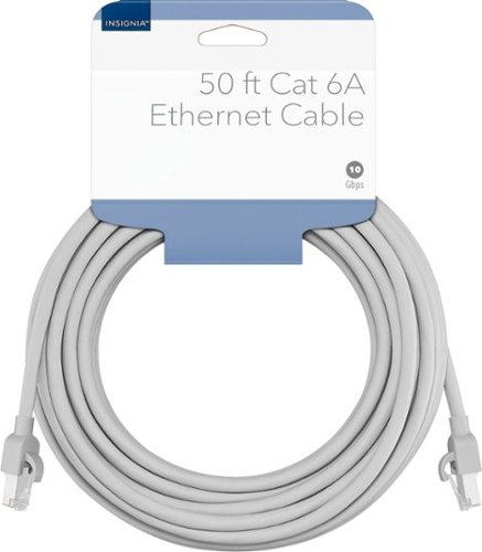 Insignia™ 50 ft. Cat 6A Ethernet Cable - Gray BUY IN EUROPE