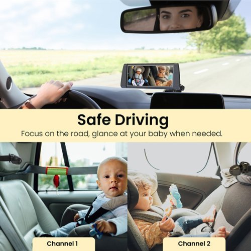 Rexing BC300 Dual Channel Baby Car Camera – 1080p HD, IR Night Vision & Split-Screen Display for Windows, MAC OS and iPhone - Black BUY ONLINE