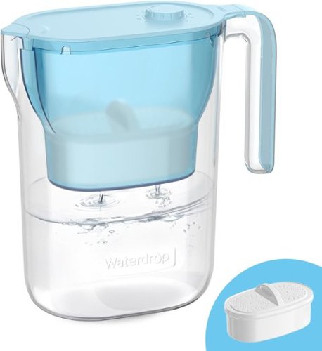 Waterdrop - WD-PT-05B-L Water Filter Pitcher, 200-Gallon Long-Life - Blue-Front_Standard 
