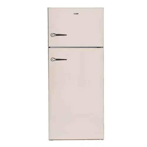 Front. Conserv - Conserv 30 inch Retro 18 cu. ft. Top Freezer Apartment Refrigerator with Ice Maker 110V Counter Depth - Cream.