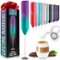 Zulay Kitchen - FrothMate Powerful Milk Frother Portable & Compact Handheld Foam Maker Lattes, Cappuccinos - Purple Teal Fade-Front_Standard