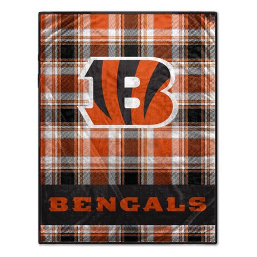 Pegasus - Cincinnati Bengals 66" x 95" Oversized Plaid FAN-mily Ultra Cozy Blanket - Multicolor-Front_Standard 