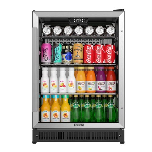 Galanz - 5.7 cu. Ft 172 cans beverage cooler - Stainless Steel