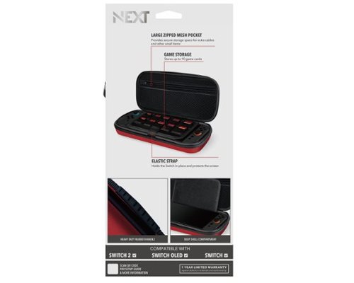 NEXT Universal Go Travel Carry Case for Nintendo Switch 2 & Switch - Red WHERE TO BUY