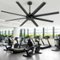 Breezary - 72" Large Indoor Ceiling Fan with Remote, 8 ABS Blades, 6-Speed DC Motor, Timer, 7''/12''Downrods, Light/No Light Option - Matte Black (Without Light)-Front_Standard