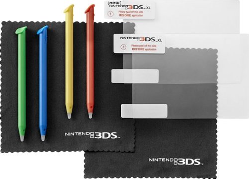  Insignia™ - Screen Protector &amp; Stylus Kit for New Nintendo 3DS XL and 3DS XL - Multi