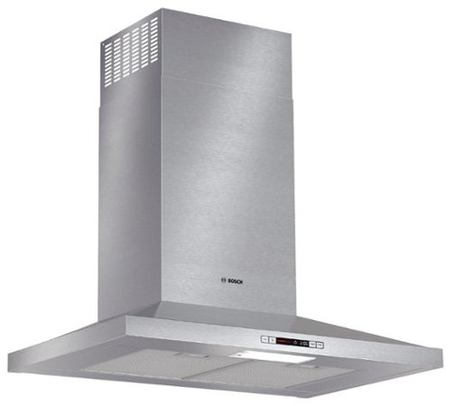Bosch 300 Series - 30 inches - Externally Vented & Convertible - Wall Range Hood - Stainless Steel-Front_Standard 