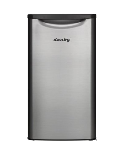 Danby - 3.3 cu. ft. Contemporary Classic Compact Fridge - Stainless Steel Look-Front_Standard 