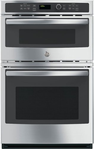  GE - 27&quot; Single Electric Wall Oven with Built-In Microwave - Stainless Steel