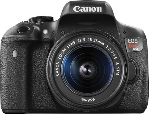  Canon - EOS Rebel T6i DSLR Camera with EF-S 18-55mm IS STM Lens - Black