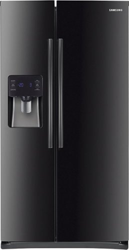  Samsung - 24.5 Cu. Ft. Side-by-Side Refrigerator with Thru-the-Door Ice and Water - Black