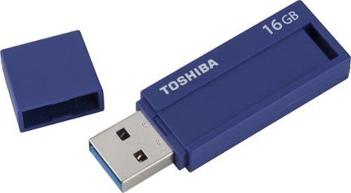  Toshiba - TransMemory ID 16GB USB 3.0 Flash Drive - Blue
