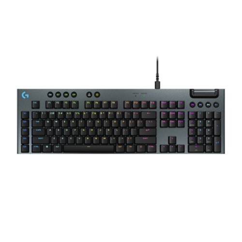 Logitech G915 X Low-Profile Wired Mechanical Gaming Keyboard, Double-Shot PBT Keycaps, Fully Programmable Keys, RGB Lighting, Aluminum Finish, GL Brown Tactile Switches - PC/Mac - Cable Connectivit...