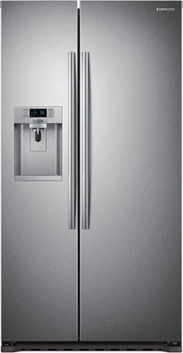  Samsung - 22.3 Cu. Ft. Side-by-Side Counter-Depth Refrigerator with In-Door Ice Maker
