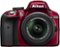 Nikon - D3300 DSLR Camera with 18-55mm VR Lens - Red-Front_Standard 