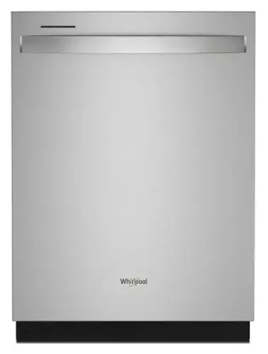 Front. Whirlpool - 24” Dishwasher with AI Intelligent Wash and 47 dBA - Fingerprint Resistant Stainless Steel.