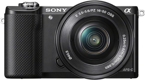  Sony - Alpha a5000 Mirrorless Camera with 16-50mm Retractable Lens - Black