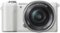 Sony - Alpha a5000 Mirrorless Camera with 16-50mm Retractable Lens - White-Front_Standard 