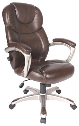 Comfort Products Inc. - Granton Leather Executive Chair - Mocha Brown-Front_Standard 
