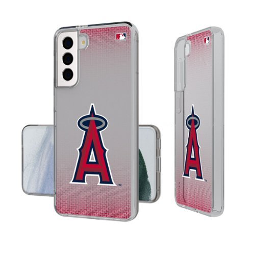 Keyscaper - MLB - Los Angeles Angels Linen Logo Galaxy Clear Case - S24 - Multicolor-Front_Standard 