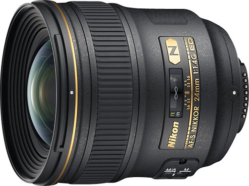  Nikkor AF-S 24mm f/1.4G ED Wide-Angle Lens for Nikon DSLR Cameras - Black