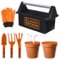 Black+Decker - Black and Decker Open Garden toolbox complete with eight piece garden tools set for kids-Front_Standard