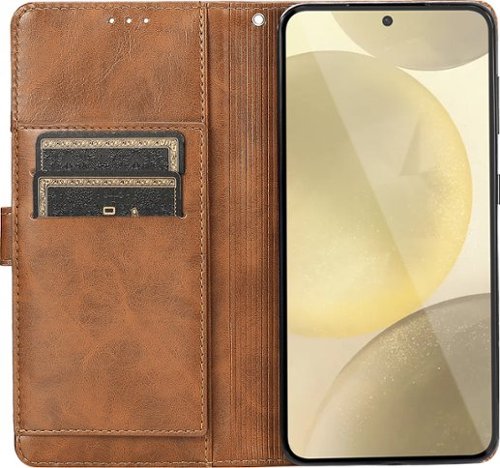 SaharaCase Genuine Leather Folio Wallet Case for Samsung Galaxy S24 - Brown HOW TO BUY
