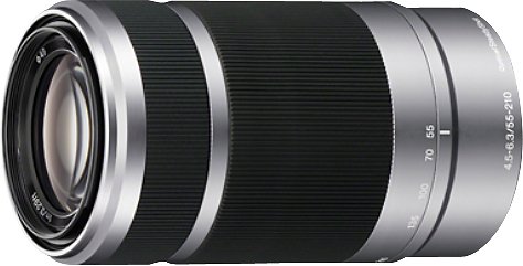 Sony - 55-210mm f/4.5-6.3 Telephoto Lens for Most Alpha E-Mount Cameras - Silver