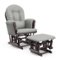 Storkcraft - Hoop Glider and Ottoman - Espresso/Light Gray-Front_Standard