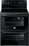 Frigidaire - 30" Self-Cleaning Freestanding Double Oven Electric Convection Range - Black-Front_Standard