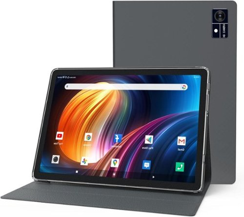 MOONSTARS - Newest Android 13 Tablet with Case, 2025 Tablets Octa-Core 2.0GHz, 128GB ROM+16GB RAM+512GB Expandable, 10.1 inch Tablet - Black-Front_Standard 