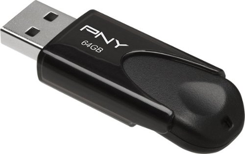 PNY - 64GB Attaché 4 USB 2.0 Type A Flash Drive - Black