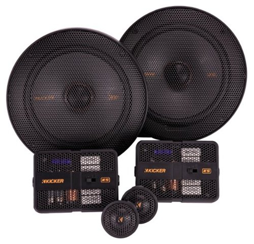 KICKER - KS Series 6-1/2 inch Component 2-Way Car Speaker with Polypropylene Cone (Pair) for Automobile - Black