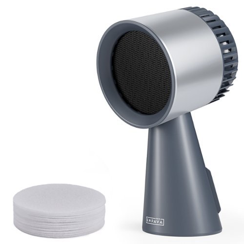 Empava - 6.65-inch Portable Countertop Ductless Range Hood - silver clay grey-Front_Standard 