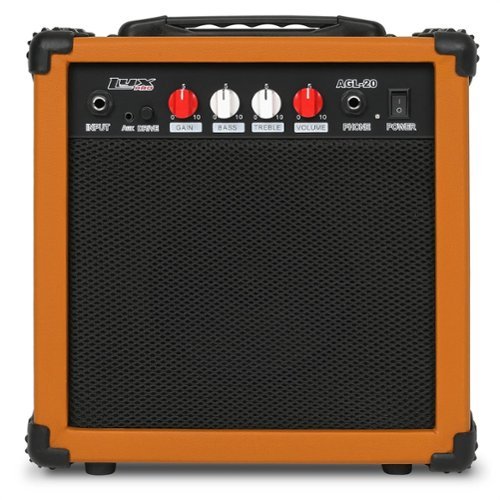 Lyxpro - Electric Guitar Amp - 20 Watt Guitar Amplifier with Built-in Speaker Headphone Jack-Front_Standard 