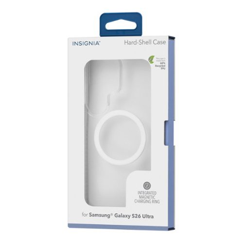 Insignia™ Hard-Shell Case with Magnetic Charging Ring for Samsung Galaxy S26 Ultra - Clear BUY IN UAE
