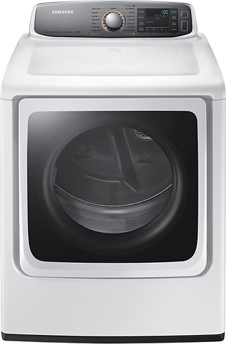  Samsung - 9.5 Cu. Ft. 15-Cycle Electric Dryer with Steam - White