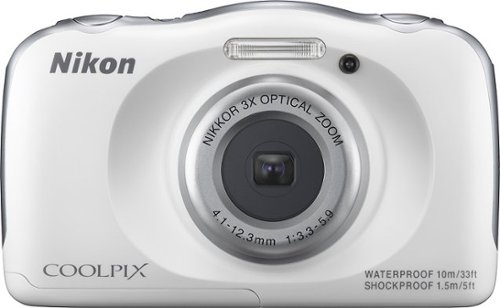  Nikon - Coolpix S33 13.2-Megapixel Digital Camera - White