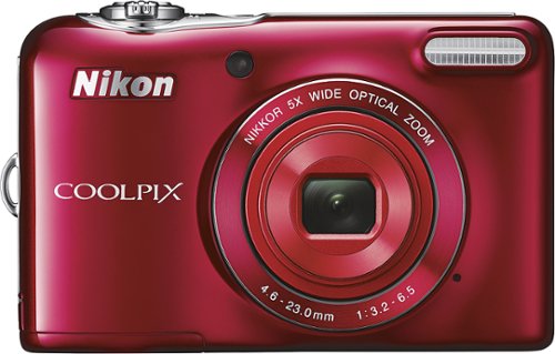  Nikon - Coolpix L32 20.1-Megapixel Digital Camera - Red