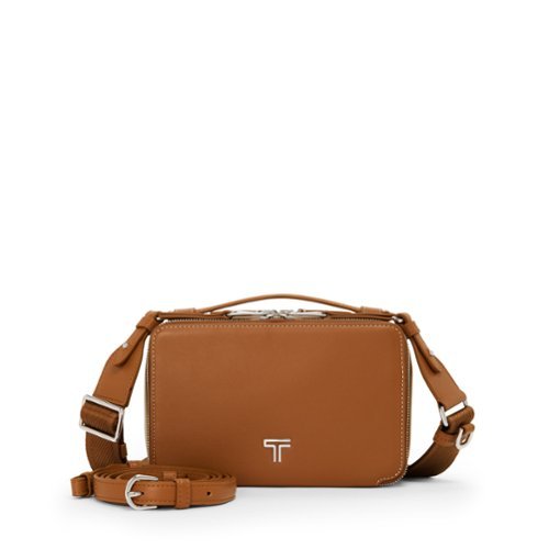 TUMI Voyageur Leather Myla Crossbody Messenger Bag - Caramel GLOBAL SHIPPING