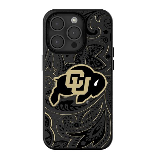 Keyscaper - NCAA - Colorado Buffaloes Paisley iPhone Magnetic Bump Case - 16 Pro Max - Black-Front_Standard 